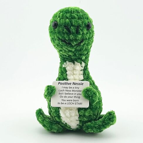 Bigfoot Support Support Crochet Doll - حيوانات كروشيه إيجابية مضحكة - Mini Yeti Plush مع بطاقة التشجيع - Sasquatch الكروشيه المصنوعة يدويًا للنساء والرجال والمراهقين in Saudi Arabia