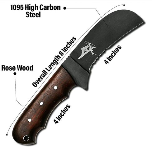 Handmade Fixed Blade Carbon Steel Lineman’s Hawkbill knife with Leather sheath, Heavy Duty Utility Knife blade Electrician Wire Skinning knife for professional in Kuwait