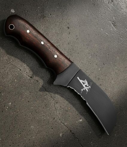 Handmade Fixed Blade Carbon Steel Lineman’s Hawkbill knife with Leather sheath, Heavy Duty Utility Knife blade Electrician Wire Skinning knife for professional in Kuwait