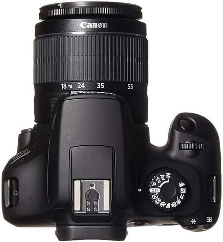 Canon EOS 4000D / Rebel T100 DSLR DSLR Camera with Canon EF-S 18-55mm f/3.5-5.6 III Lens + 64 GB Memory + LED Light + Wide Angle & Telephoto Lens + More (19pc Bundle) (Renewed) in Saudi Arabia