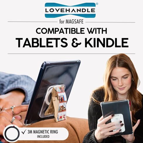 LOVEHANDLE PRO لمقبض الهاتف المغناطيسي المتوافق مع MagSafe - حزام الهاتف - حامل ومقبض ومسند للهواتف الذكية والكمبيوتر اللوحي - توهج طبيعي - مؤهل لجميع أجهزة MagSafe in Kuwait