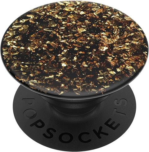 PopSockets: حامل ومقبض PopGrip الموسع مع جزء علوي قابل للتبديل للهواتف والأجهزة اللوحية - Foil Confetti Gold in Saudi Arabia