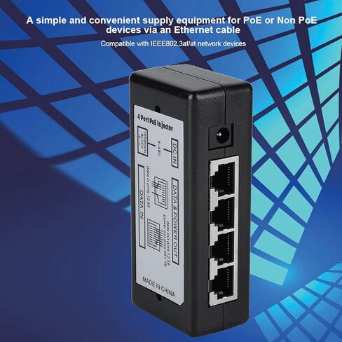 بو كاميرا رابط باورلاين محول 11 × 5 × 4 DC9V 48 فولت 4 ميناء بو محول الطاقة بو إيثرنت إمدادات الطاقة حاقن DC9V 48 فولت IP كاميرا in Saudi Arabia