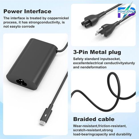 شاحن كمبيوتر محمول بمحول طاقة USB C بقدرة 45 وات متوافق مع Dell XPS 13 9300 9380 9370 9365 9360 9333 9310 9315 Latitude 5175 5285 5289 5290 7200 نوع C شاحن كمبيوتر سريع الشحن in Kuwait