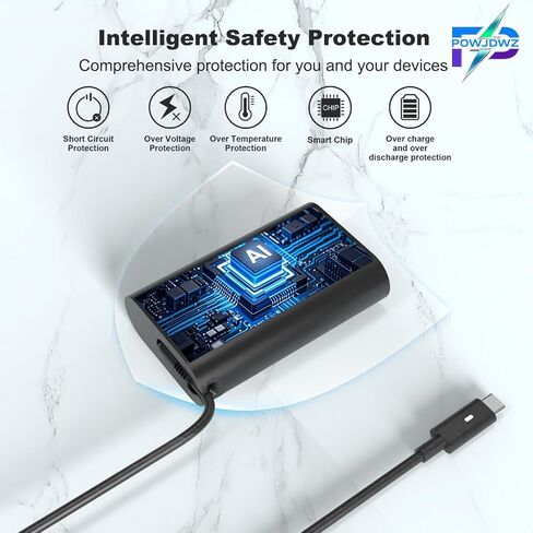شاحن كمبيوتر محمول بمحول طاقة USB C بقدرة 45 وات متوافق مع Dell XPS 13 9300 9380 9370 9365 9360 9333 9310 9315 Latitude 5175 5285 5289 5290 7200 نوع C شاحن كمبيوتر سريع الشحن in Kuwait