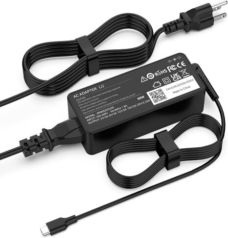 شاحن USB C بقدرة 65 وات لجهاز LG Gram 17 16 15 14 بوصة (موديلات 2024 2023 2022) - محول طاقة الكمبيوتر المحمول LJO-EEIH من النوع C لـ 17Z90P 17Z90Q 17Z90R 16Z90P 16T90P 14T90P - [سلك تيار متردد طويل جدًا 1.5 متر] شحن سريع in Saudi Arabia