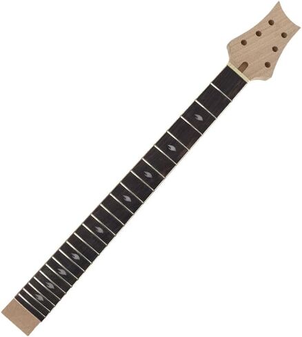 Yinfente Electric Guitar Neck Replacement 22 fret 24.75 inch Unfinished Rosewood Fretboard (24.75inch) in Saudi Arabia