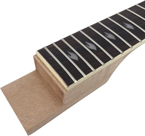 Yinfente Electric Guitar Neck Replacement 22 fret 24.75 inch Unfinished Rosewood Fretboard (24.75inch) in Saudi Arabia