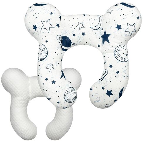 Baby Head Support Pillow for Newborn Toddler, Baby Neck Pillow Upgraded Comfortable Sleep Cushion for Car Plane Stroller Pushchair - Flower C in Saudi Arabia