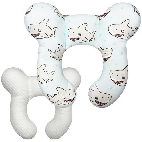 Baby Head Support Pillow for Newborn Toddler, Baby Neck Pillow Upgraded Comfortable Sleep Cushion for Car Plane Stroller Pushchair - Flower C in Saudi Arabia