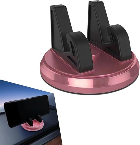 1 PC Car Dashboard Phone Mount, 360 Degree Rotating in Car Phone Mount, Anti-Slip Center Console Phone Fixing Device, Suitable for Various Dashboards (Black) in Saudi Arabia