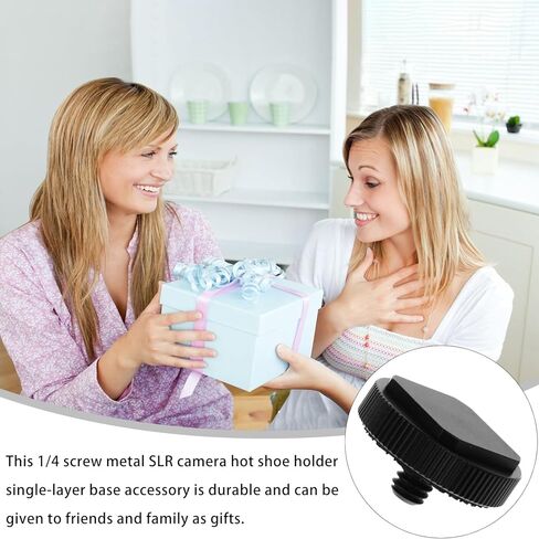 Homoyoyo 3 قطع 1/4 بوصة معدنية DSLR كاميرا Hot Shoe Mount محول قوس قاعدة طبقة واحدة للفلاش، حامل الضوء، وملحقات حامل ثلاثي القوائم in Saudi Arabia