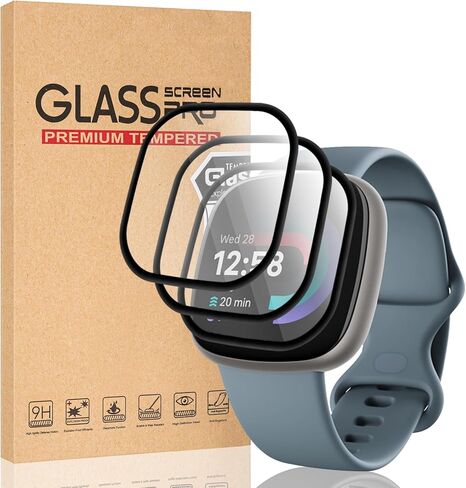 Liuyuxi [3 Pack Compatible With Fitbit Versa 4 / Fitbit Sense 2 Smartwatch Screen Protector, Flexible PMMA Film, Full Coverage, Anti-Scratch, Bubble-Free. in Saudi Arabia