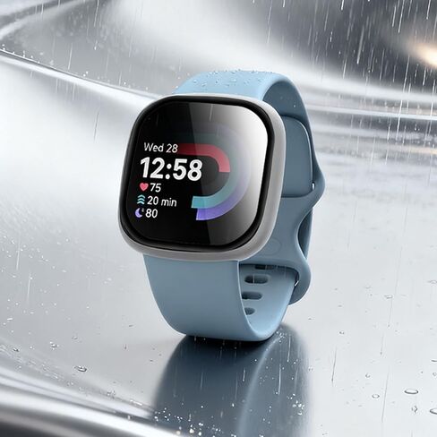 Liuyuxi [3 Pack Compatible With Fitbit Versa 4 / Fitbit Sense 2 Smartwatch Screen Protector, Flexible PMMA Film, Full Coverage, Anti-Scratch, Bubble-Free. in Saudi Arabia