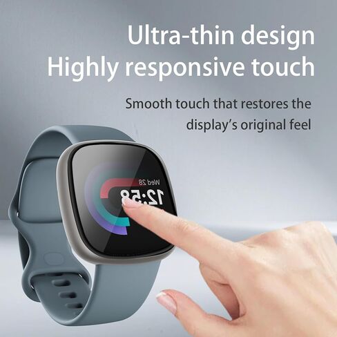 Liuyuxi [3 Pack Compatible With Fitbit Versa 4 / Fitbit Sense 2 Smartwatch Screen Protector, Flexible PMMA Film, Full Coverage, Anti-Scratch, Bubble-Free. in Saudi Arabia