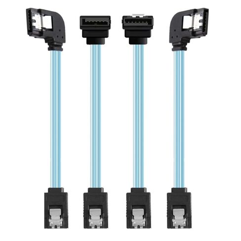 chenyang 4 Pack SATA 3.0 Cable,SATA III 7Pin Male to Male 90 Degree Angled Data Extension Cable for Hard Disk/Optical Drive/Burner 0.82FT/0.25M in Saudi Arabia