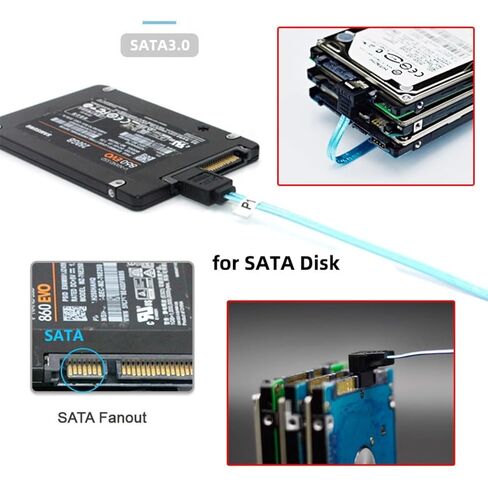 chenyang 4 Pack SATA 3.0 Cable,SATA III 7Pin Male to Male 90 Degree Angled Data Extension Cable for Hard Disk/Optical Drive/Burner 0.82FT/0.25M in Saudi Arabia