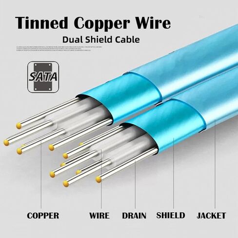 chenyang 4 Pack SATA 3.0 Cable,SATA III 7Pin Male to Male 90 Degree Angled Data Extension Cable for Hard Disk/Optical Drive/Burner 0.82FT/0.25M in Saudi Arabia