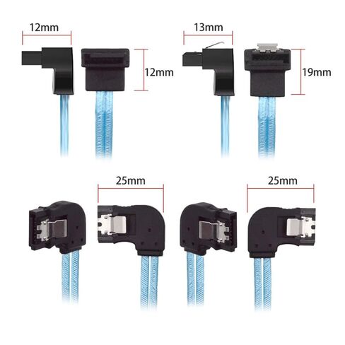 chenyang 4 Pack SATA 3.0 Cable,SATA III 7Pin Male to Male 90 Degree Angled Data Extension Cable for Hard Disk/Optical Drive/Burner 0.82FT/0.25M in Saudi Arabia