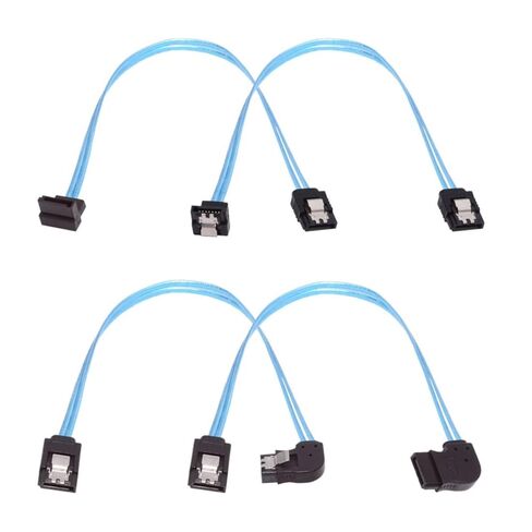 chenyang 4 Pack SATA 3.0 Cable,SATA III 7Pin Male to Male 90 Degree Angled Data Extension Cable for Hard Disk/Optical Drive/Burner 0.82FT/0.25M in Saudi Arabia