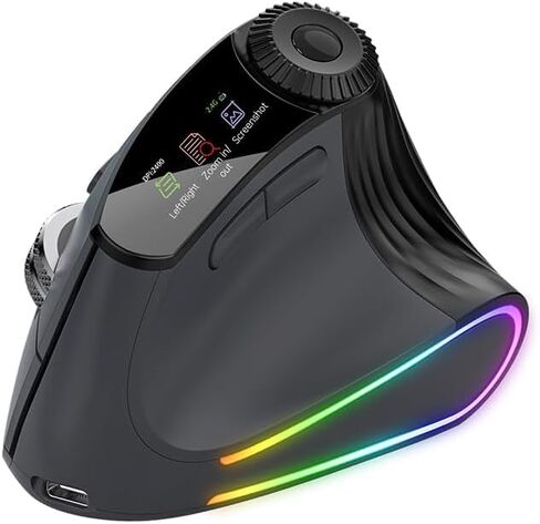Bluetooth Travel Mouse, 2.4G Rechargeable Mouse with USB Receiver, Wireless Mice Compatibility for Computer, Laptop, Notebook, PC (Black XM7D) in Saudi Arabia