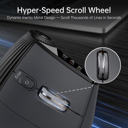 Bluetooth Travel Mouse, 2.4G Rechargeable Mouse with USB Receiver, Wireless Mice Compatibility for Computer, Laptop, Notebook, PC (Black XM7D) in Saudi Arabia