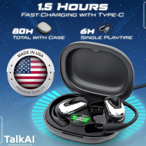 Al Translation Earbuds, Real-Time Translator Earbuds with 164 Languages, Bluetooth 5.3 Wireless Earbuds for Travel & Learning, Smart Translation Modes with Charging Case in Saudi Arabia