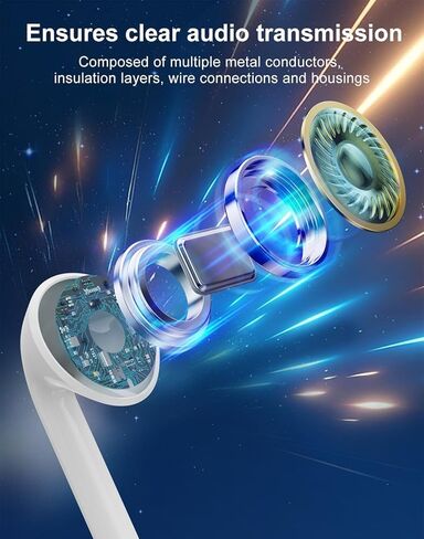 Earbuds for iPhone Wired Headphones with Built-in Microphone & Volume Control HiFi Stereo Noise Reduction Wired Earphones for iPhone 14/13/12/11/XR/XS/X/8/7/SE All iOS, Plug and Play, White 2 Packs in Saudi Arabia
