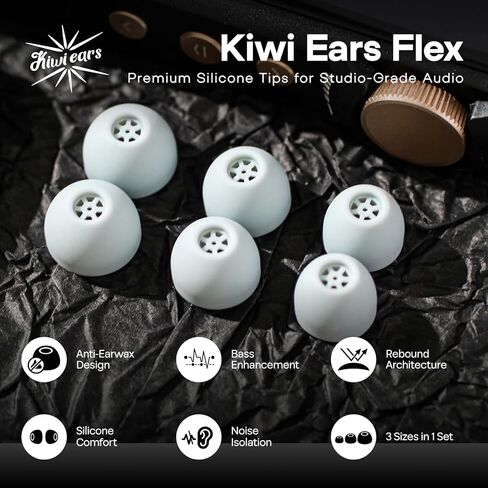 Linsoul 7 هرتز x Crinacle: شاشات Diablo/Divine داخل الأذن، محرك مغناطيسي مستوٍ 14.5 مم IEM Kiwi Ears Flex Earbud Tips، أطراف سيليكون بديلة IEM in Kuwait