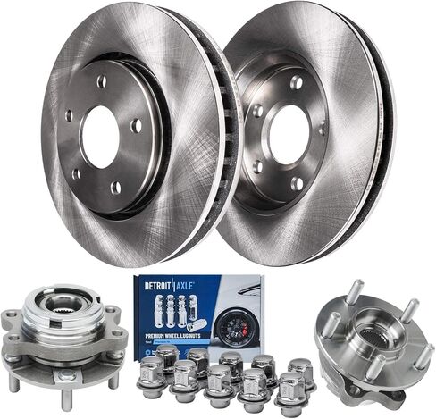Detroit Axle - Front Brake Kit for BMW 323i 328i xDrive X1 Disc Brake Rotors Ceramic Brakes Pads Replacement : 12.28" inch Rotor in Saudi Arabia