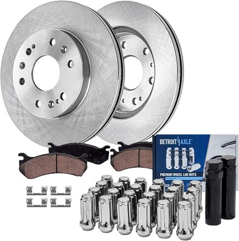 Detroit Axle - Front Brake Kit for BMW 323i 328i xDrive X1 Disc Brake Rotors Ceramic Brakes Pads Replacement : 12.28" inch Rotor in Saudi Arabia