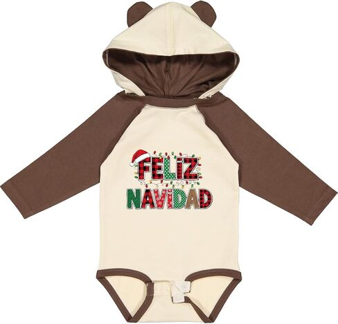 inktastic Feliz Navidad Long Sleeve Creeper in Saudi Arabia