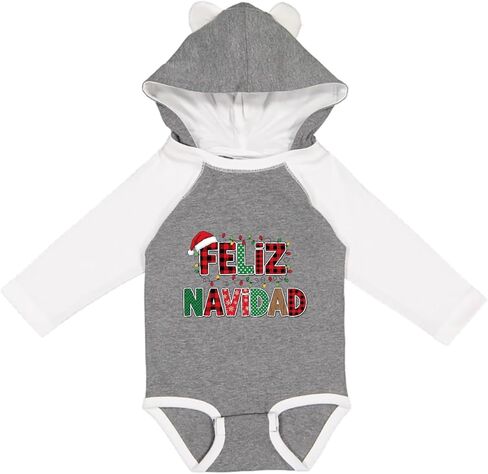 inktastic Feliz Navidad Long Sleeve Creeper in Saudi Arabia