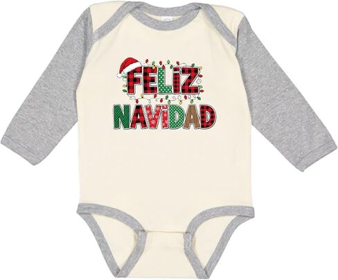 inktastic Feliz Navidad Long Sleeve Creeper in Saudi Arabia