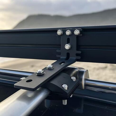 Universal Roof Rack Clamp Kit for Slotless Crossbars, 6061 Aluminum, 4 Plates Total – Forms 2 Complete Clamps (NOT 4 Clamps), Creates Mounting Point for Awning Brackets & Accessories in Saudi Arabia