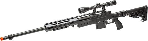 460 FPS Full Metal Steel Bolt Airsoft Sniper Rifle w/ 3-9x40 Airsoft Scope & Foldable Stock-High Power Bolt Action Springer (Color: Black) in Saudi Arabia