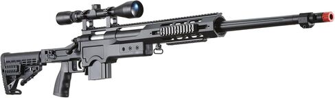 460 FPS Full Metal Steel Bolt Airsoft Sniper Rifle w/ 3-9x40 Airsoft Scope & Foldable Stock-High Power Bolt Action Springer (Color: Black) in Saudi Arabia