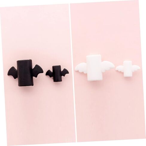 Angoily 2pcs Cartoon Wing USB Cable Protector White Charger Cord Saver for Data and Cute Design for Daily Use and Preventing Breakage in Saudi Arabia