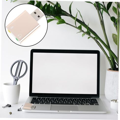 محول صوت ستيريو لقناة بطاقة الصوت الخارجية USB مع غلاف من سبائك الألومنيوم USB إلى سماعة الرأس ومقبس الميكروفون للكمبيوتر المحمول وواجهة صوت متعددة القنوات لون عشوائي in Saudi Arabia
