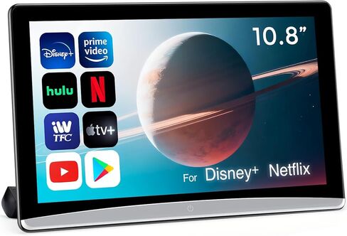 10.8" Android Car TV Headrest Monitor for Back Seat,Portable Rear Entertainment System Support Phone Wireless Mirroring 5G WiFi/HDMI/USB/Sync Touchscreen Video Players (2G+32G(2*PCS)) in Saudi Arabia