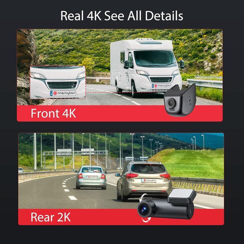 A18 4K + 2K كاميرا أمامية وخلفية لسيارة Mercedes-Benz Sprinter 907 Van 2022-2024، مظهر مصنع OEM، فيديو UHD 3840P، واي فاي مدمج وتطبيق، 128G مجاني، دعم 256G in Kuwait