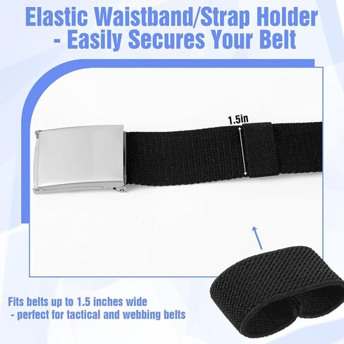 10 Pcs Elastic Belt Keepers Strap, Belt Loop Stays Backpack Straps Holder Retainer Band for 1.5" Wide Belts/Straps in Saudi Arabia