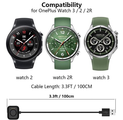 شاحن متوافق مع OnePlus Watch 3/2 / 2R، 3.3FT Smart Watch استبدال سلك كابل مغناطيسي USB للشحن in Saudi Arabia
