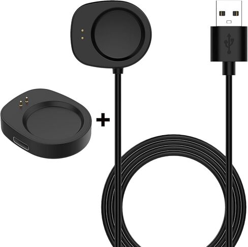 Charging Base for Amazfit Helio Strap/T-Rex 3 / Balance 2 Smart Watch Chargers, 3.3ft USB Type-A Charger & Type-C Replacement Charging Dock for Amazfit Helio Strap & Watch Accessories in Saudi Arabia