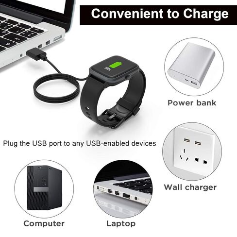 V69 Smart Watch, 2-Pack Compatible wit AMAZTIM V69 & FILIEKEU V69 & COLMI V69 & Mingtawn & Mingdaln V69 Smartwatch USB Charging Cable Cord in Saudi Arabia