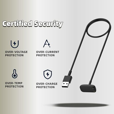 شاحن متوافق مع Fitbit Charge 6/Charge 5/Luxe، كابل شحن USB-A مغناطيسي بديل للساعة الذكية 3.3 قدم/1 متر in Kuwait