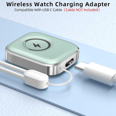 iMangoo لشاحن Apple Watch USB C Ultra 3 2 1 Series 11 10 9 8 7 6 5 4 SE، محول شحن مغناطيسي 5 وات للسفر بالسيارة يجب أن يحتوي على منفذ USBC محمول من النوع C لساعة لاسلكية iWatch Mint in Saudi Arabia
