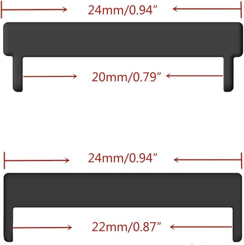 1 Pair 24mm to 22mm 24mm-20mm Watch Band Adapter Connectors for Smart Watch Strap Accessories in Saudi Arabia
