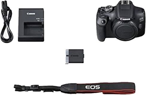 Canon EOS 2000D / Rebel T7 DSLR Camera (Body Only) + 64 GB Memory + Tripod + Monopod + Extra Battery + More (21pc Bundle) (Renewed), Black in Saudi Arabia
