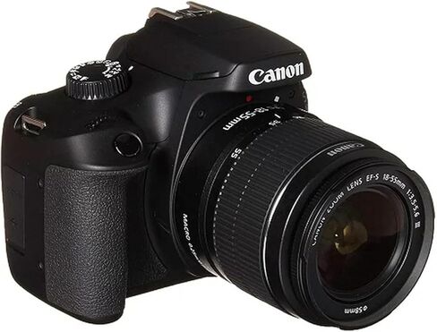 كاميرا Canon EOS 4000D / Rebel T100 DSLR مع عدسة تكبير Canon EF-S 18-55mm F/3.5-5.6 DC III + ذاكرة 64 جيجابايت + غطاء محرك السيارة + بطارية إضافية + شاحن بطارية + مرشحات + المزيد (حزمة 25 قطعة) (متجددة) in Saudi Arabia